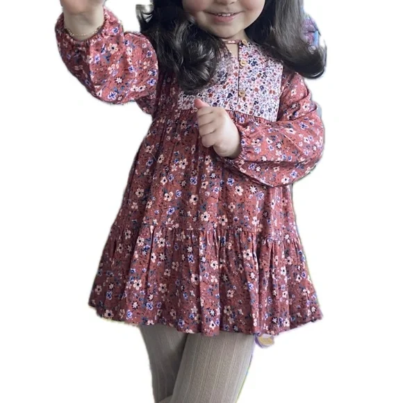 Zara Baby Boho Floral Mini Dress. Size 3-4 Years. - Picture 2 of 6